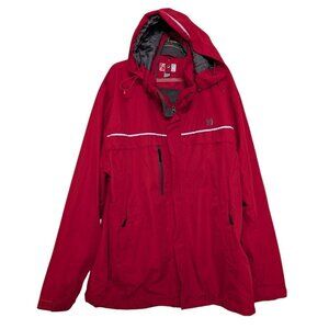 Team Style Chick Fil A Employee Jacket Mens Size Large Red Hooded Uniform Coat